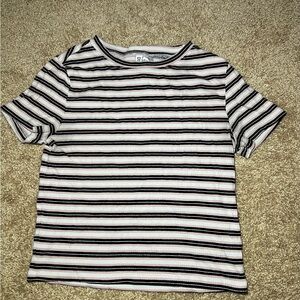 H&M Divided Tee with Pink and Black Stripes